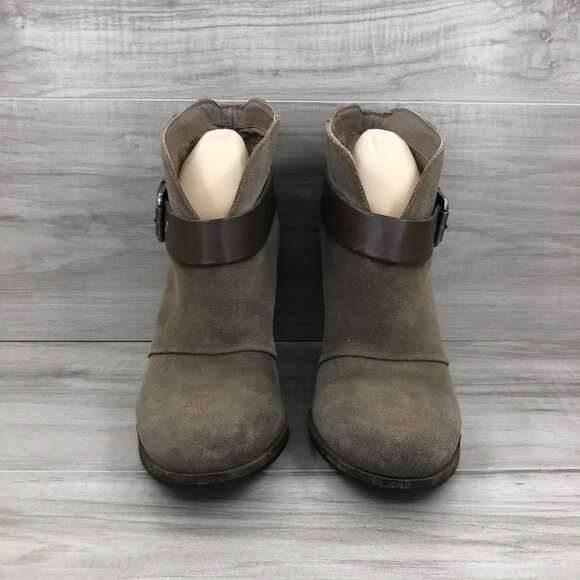 BCBG Ankle Boots Women's 8 Paris Kerinax Brown Suede Booties - Picture 5 of 10